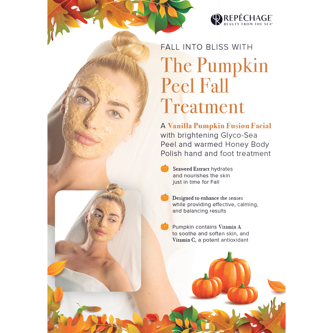 The Pumpkin Peel Fall Treatment Shelftalker (5" x 7")