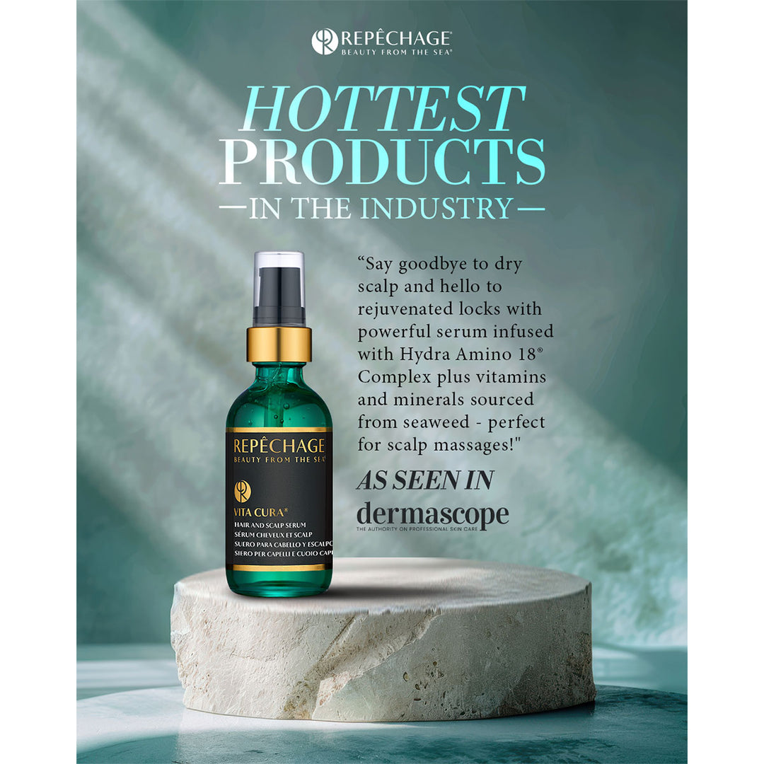 VC Scalp & Hair Serum Dermascope April 2025 Shelf Talker