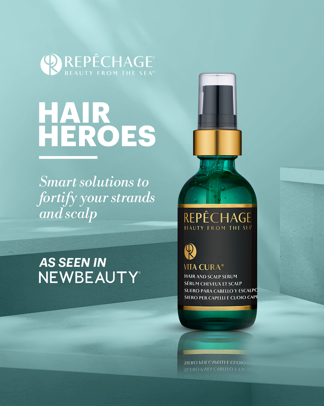 Vita Cura Hair and Scalp Serum Shelf Talker (8.5" x 11") Hair Heroes
