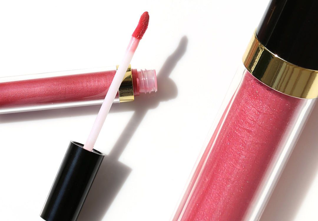 Four Perfect Skin Conditioning Lip Glosses with cosmetic bag